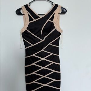 Windsor Two-Tone Black and Cream Dress